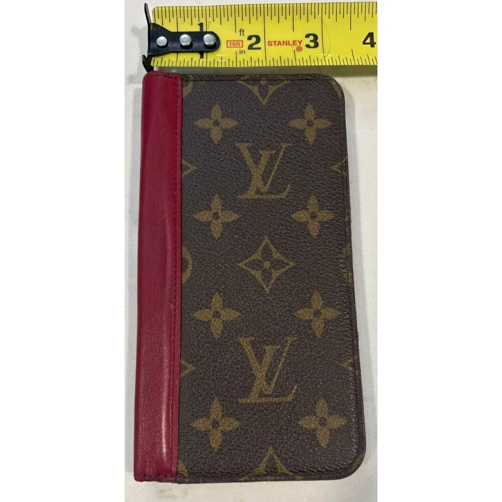 Authentic Louis Vuitton Monogram Folio iPhone X XS Wallet Case w Box & Dust Bag